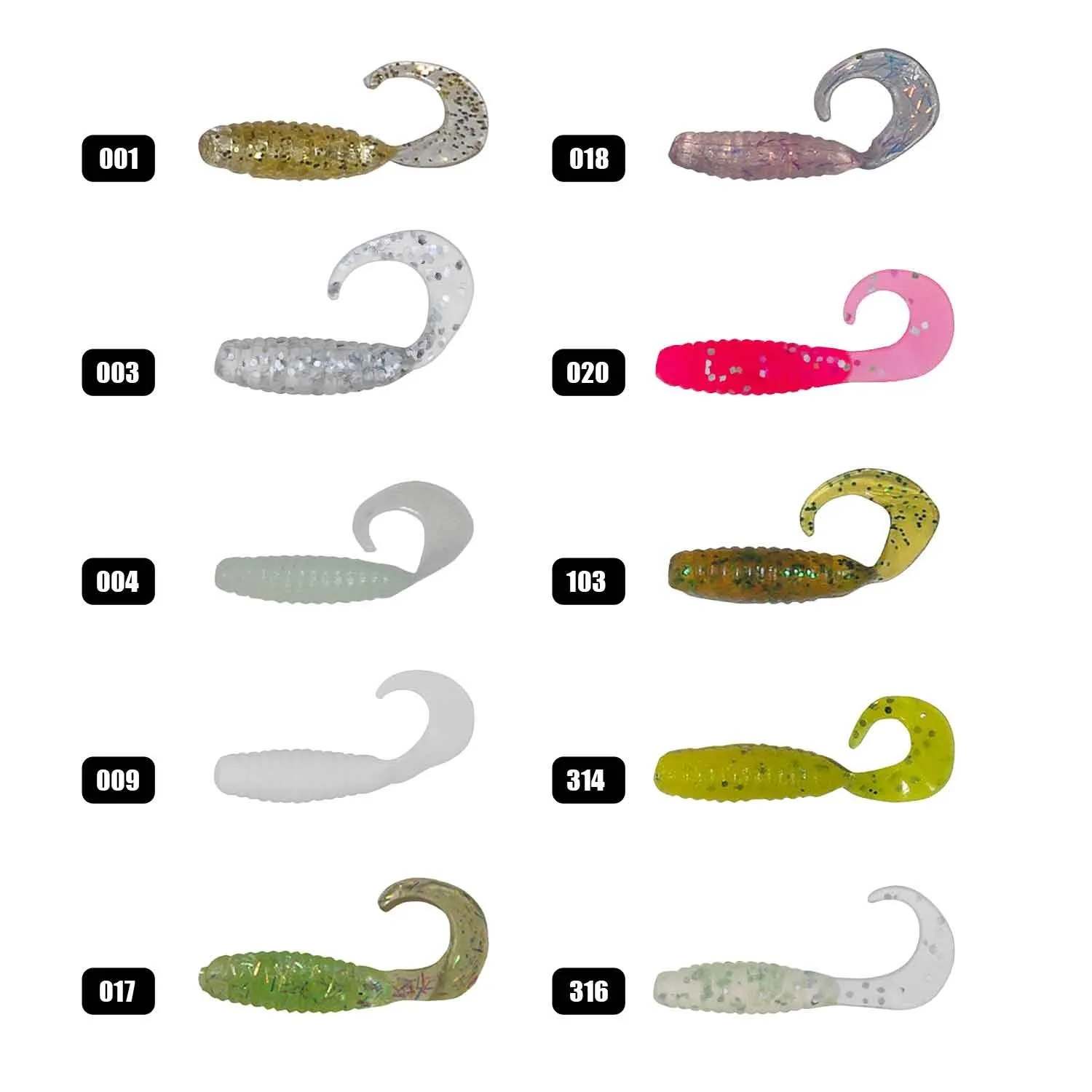 Effe 2.5cm 100 adet Twister 4001 Silikon Yem